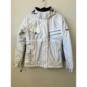 Vintage Body Glove Snow Tech, Sz M Jacket White Insulated Waterproof Coat